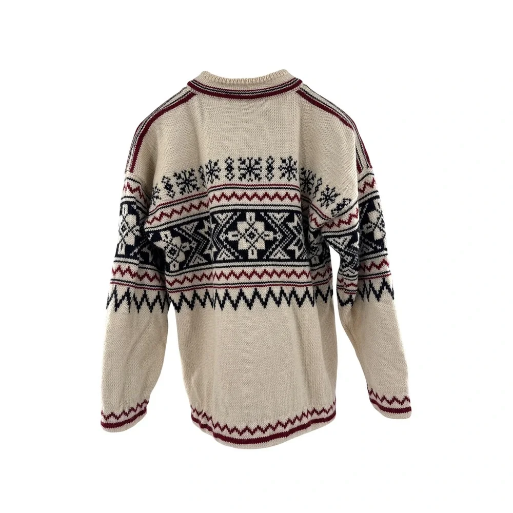 Dale of Norway Sweater Men M Cream Lake Placid 1932 Olympic Windstopper Zip